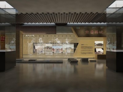 中式历史展厅3D模型下载